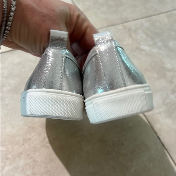 Carlos Santana Glittering Silver Slip-Ons - Picture 5 of 8